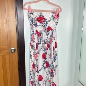Auditions Floral Strapless Dress
